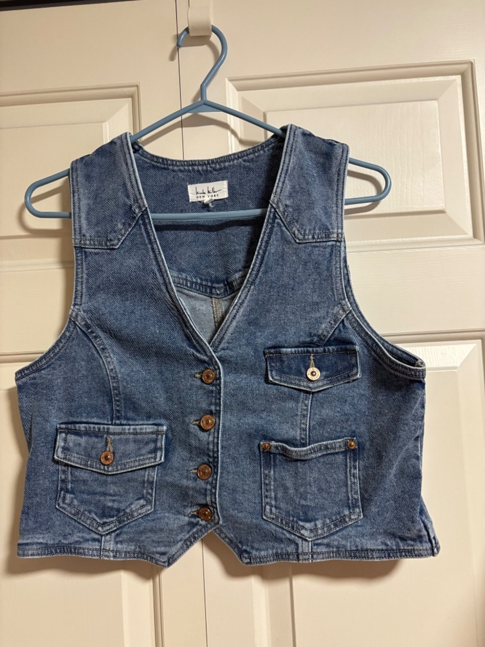 Nicole Miller New York Denim Vest, Large